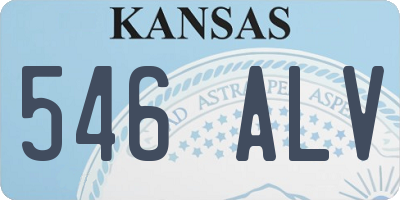 KS license plate 546ALV
