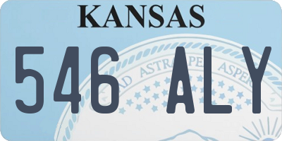 KS license plate 546ALY
