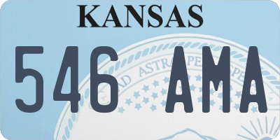 KS license plate 546AMA