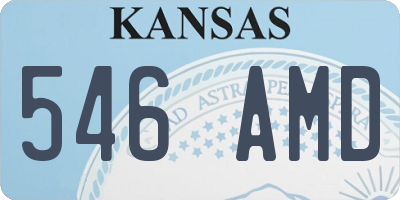 KS license plate 546AMD
