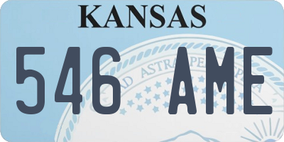 KS license plate 546AME