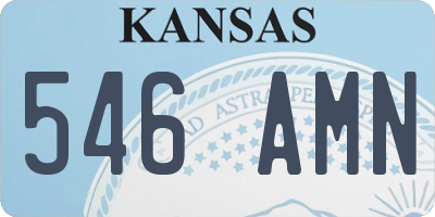 KS license plate 546AMN