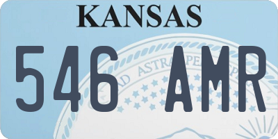 KS license plate 546AMR