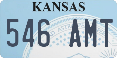 KS license plate 546AMT
