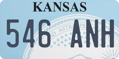 KS license plate 546ANH