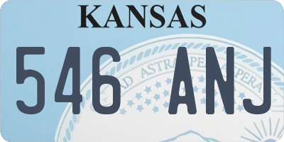 KS license plate 546ANJ