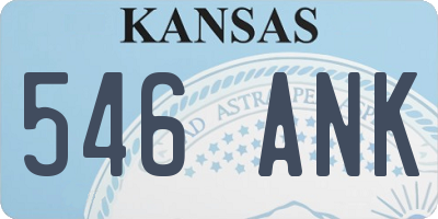KS license plate 546ANK