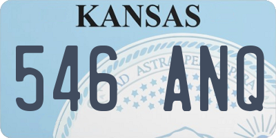 KS license plate 546ANQ