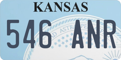 KS license plate 546ANR