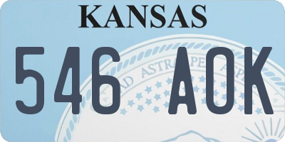 KS license plate 546AOK