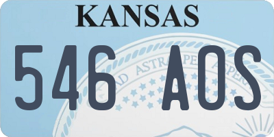 KS license plate 546AOS