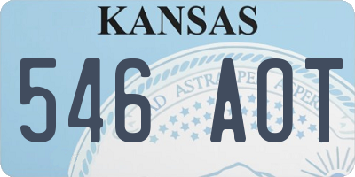 KS license plate 546AOT