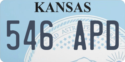 KS license plate 546APD
