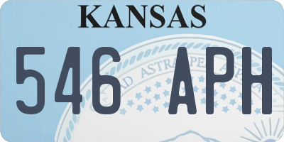 KS license plate 546APH