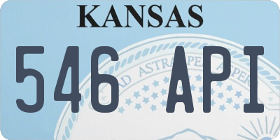 KS license plate 546API