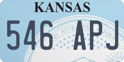 KS license plate 546APJ