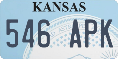 KS license plate 546APK