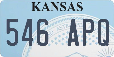 KS license plate 546APQ