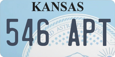 KS license plate 546APT