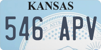 KS license plate 546APV