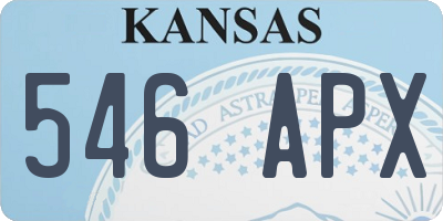 KS license plate 546APX
