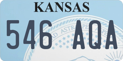 KS license plate 546AQA