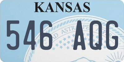 KS license plate 546AQG
