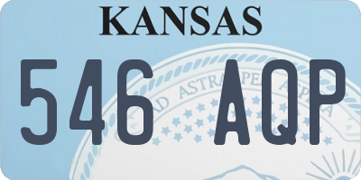 KS license plate 546AQP