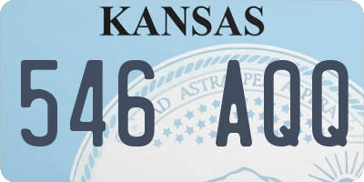KS license plate 546AQQ