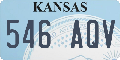KS license plate 546AQV