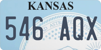 KS license plate 546AQX