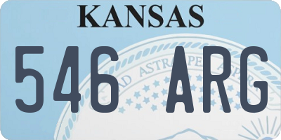 KS license plate 546ARG