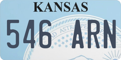 KS license plate 546ARN