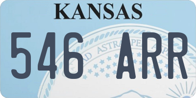 KS license plate 546ARR