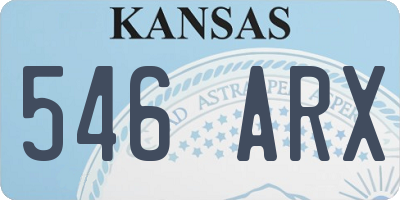 KS license plate 546ARX
