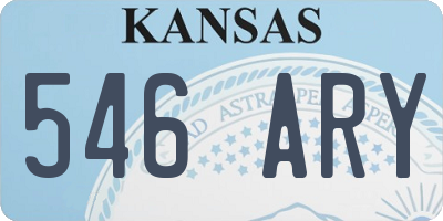 KS license plate 546ARY