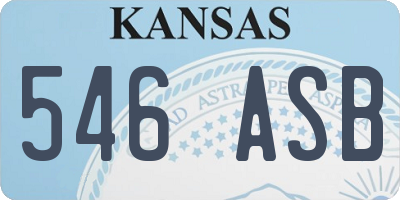 KS license plate 546ASB