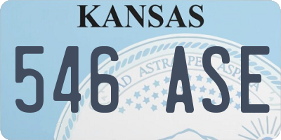 KS license plate 546ASE