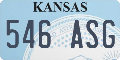 KS license plate 546ASG