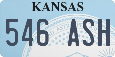 KS license plate 546ASH