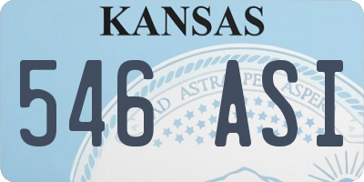 KS license plate 546ASI
