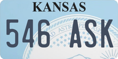 KS license plate 546ASK