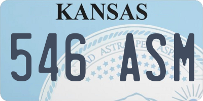KS license plate 546ASM