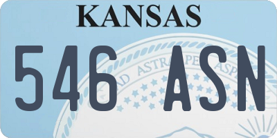 KS license plate 546ASN