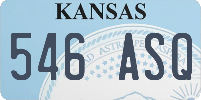 KS license plate 546ASQ