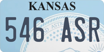 KS license plate 546ASR