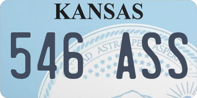 KS license plate 546ASS