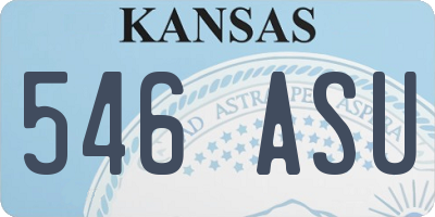 KS license plate 546ASU