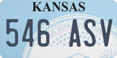 KS license plate 546ASV