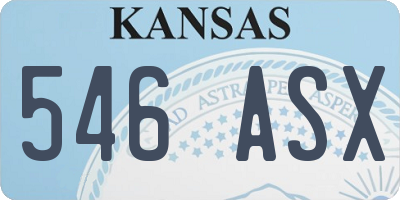 KS license plate 546ASX